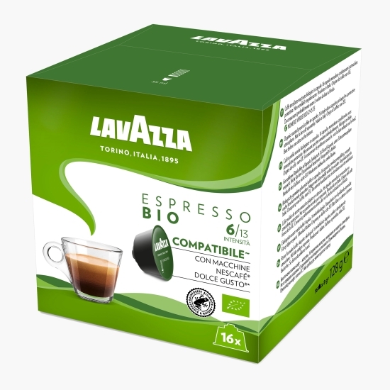 Espresso bio, 16 băuturi, capsule cafea eco compatibile Dolce Gusto