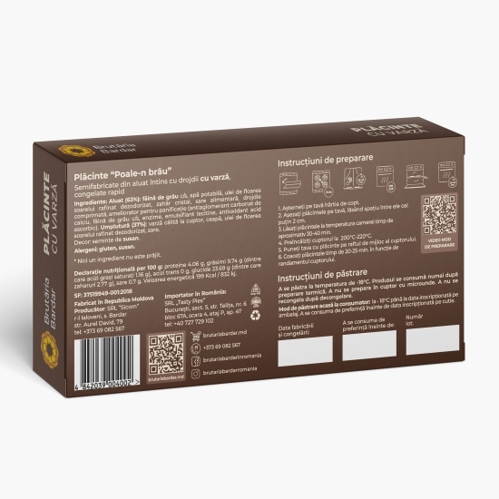 Plăcinte "Poale-n brâu" cu varză 4x150g