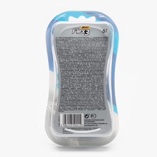 Aparat de ras Flex 3 lame, 6 buc