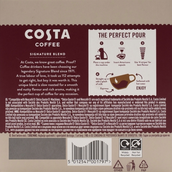 Capsule cafea, Americano Signature Blend Medium, 16 băuturi, 120g