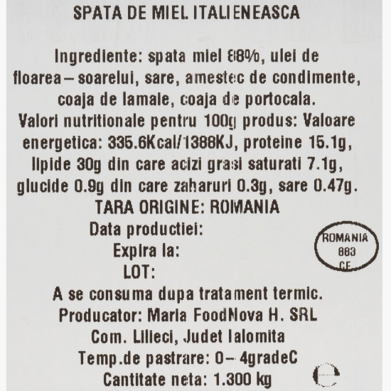 Spată (umăr) de miel cu os rețetă Italienească 1.3kg