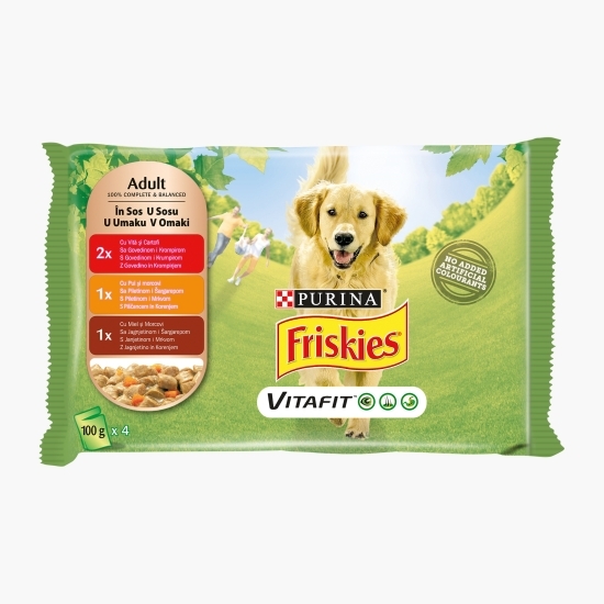 Hrană umedă pentru câini Adult, 400g, cu vită și cartofi/ pui și morcovi/ miel și morcovi