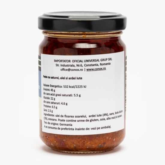 Pesto cu usturoi, ulei și ardei iute 135g