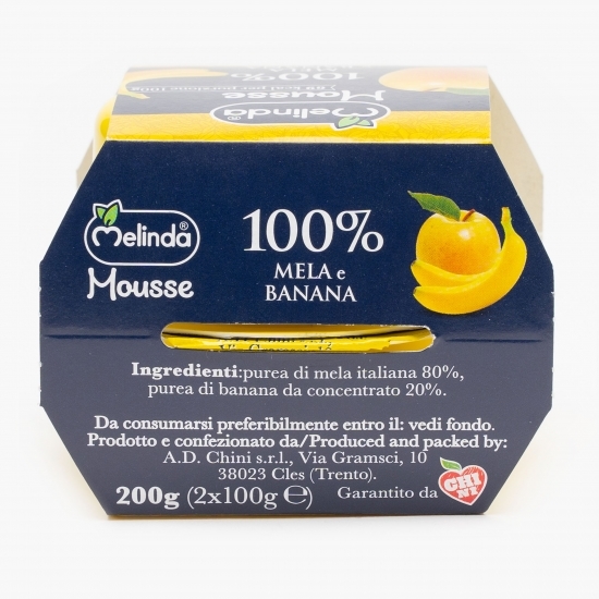 Mousse de mere și banane 200g (2x100g)