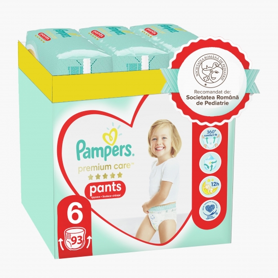 Scutece chiloțel Pants Premium Care XXL Box mărimea 6, 15+ kg, 93 buc