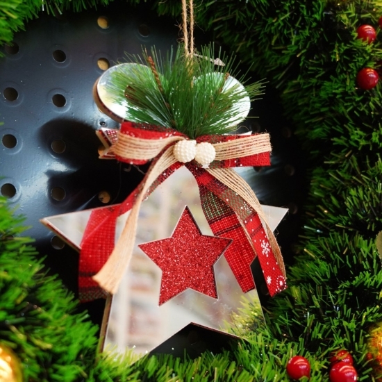 Ornament de brad Stea, din acril, 14x17cm