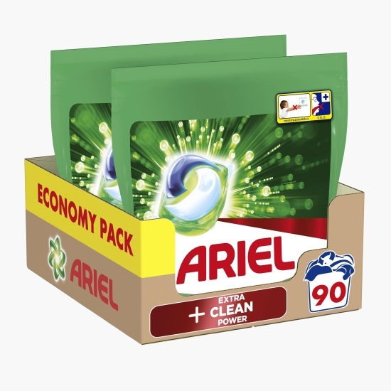 Detergent de rufe capsule All in One Pods +Extra Clean Power, 90 spălări