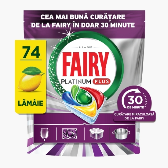 Detergent capsule pentru mașina de spălat vase Platinum Plus Miracle, 74 spălări