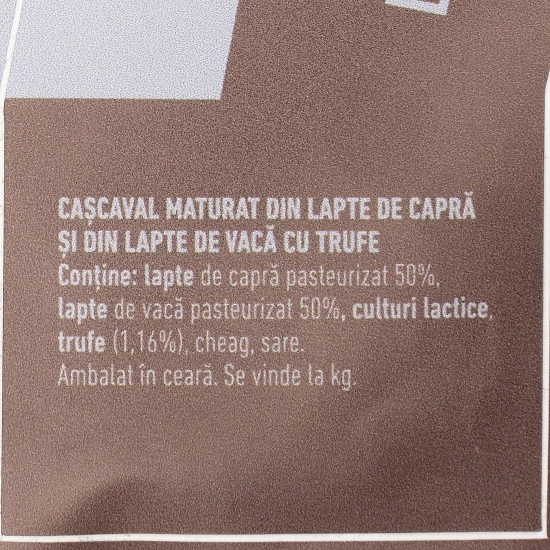 Cașcaval maturat din lapte de vacă și capră cu trufe 210g