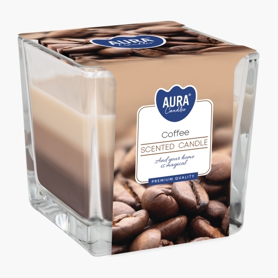 Lumânare parfumată pahar trei culori Cafea