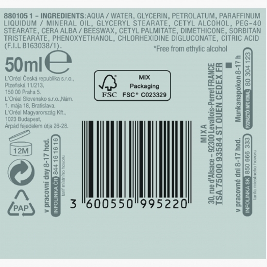 Cremă hidratantă anti-roșeață pentru ten sensibil și reactiv 50ml