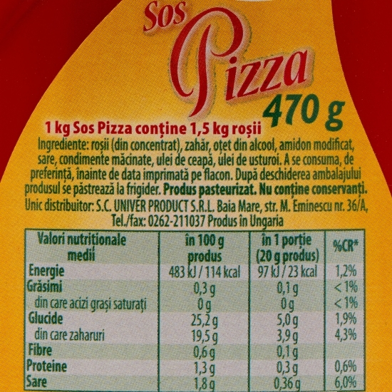 Sos pizza 470g