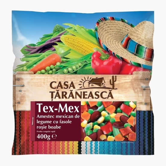 Amestec mexican de legume cu fasole roșie boabe, 400g