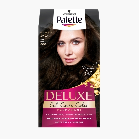 Vopsea de păr permanentă Deluxe Oil-Care Color 800 Dark brown 135ml
