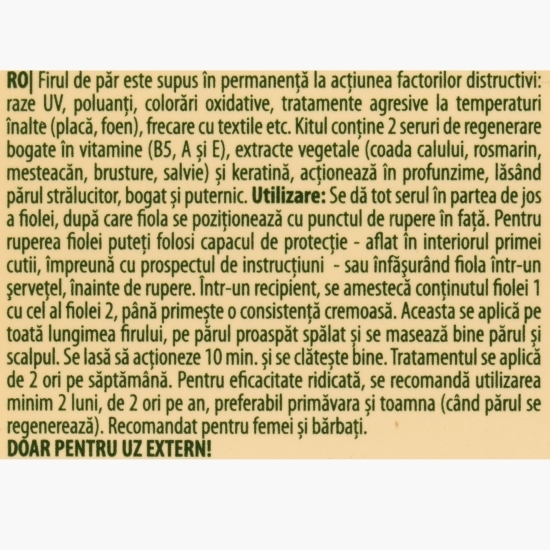 Kit regenerare păr Tratament Expert, fiole 