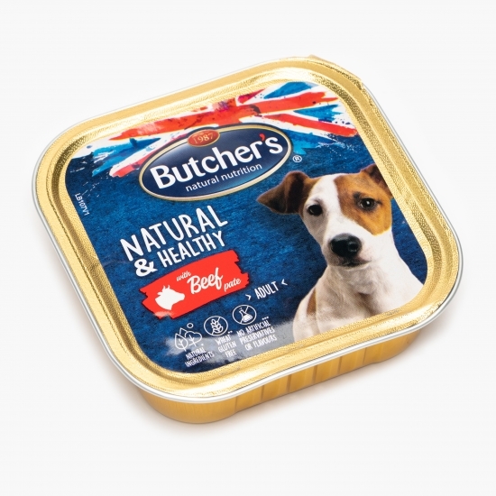 Hrană umedă pentru câini adult, pate, 150g, Natural&Healthy pate vită