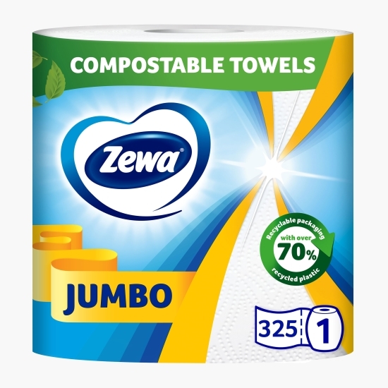 Prosoape de hârtie Jumbo 2 straturi, 1 rolă, 325 foi