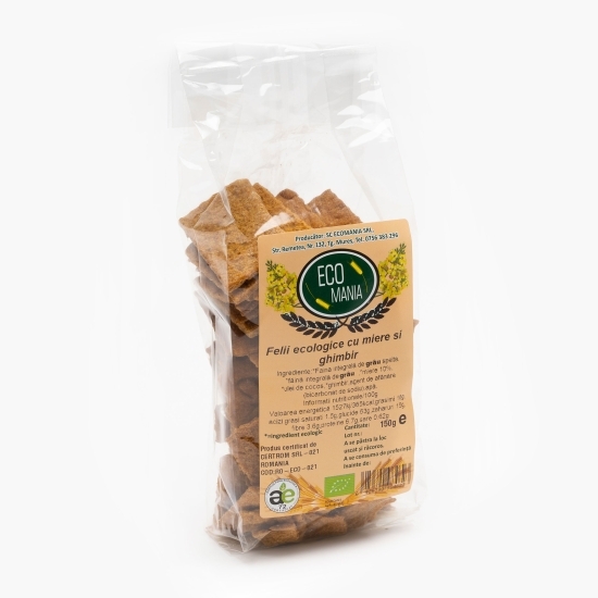 Felii ecologice cu miere și ghimbir 200g