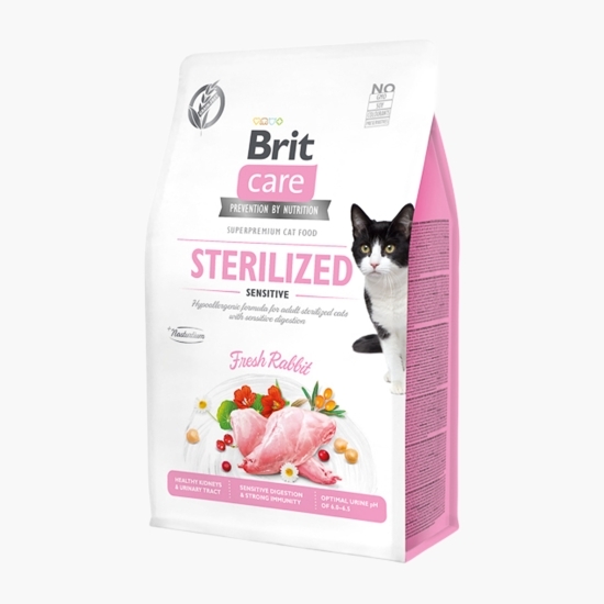 Hrană uscată pentru pisici sterilizate, cu iepure Sensitive, 400g