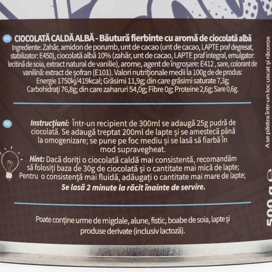 Ciocolată caldă Albă 500g