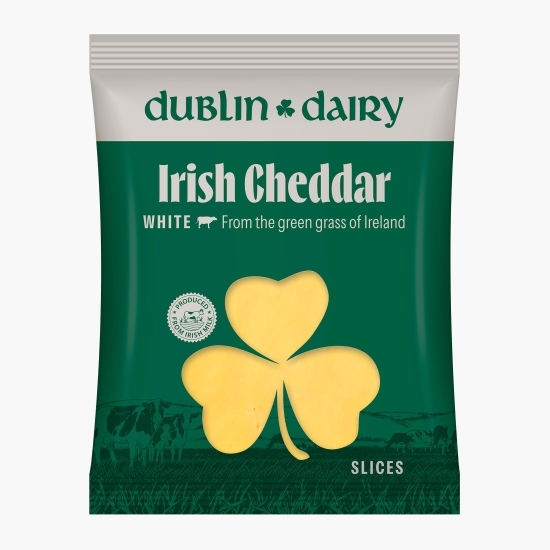 Brânză Irish Cheddar White (alb) felii 150g
