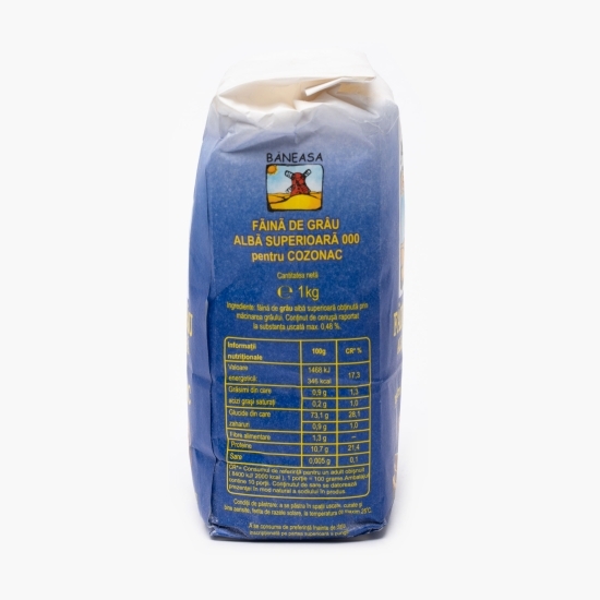 Făină de grâu albă superioară 000 pentru cozonac 1kg