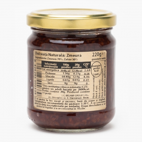 Dulceață naturală de zmeură 220g
