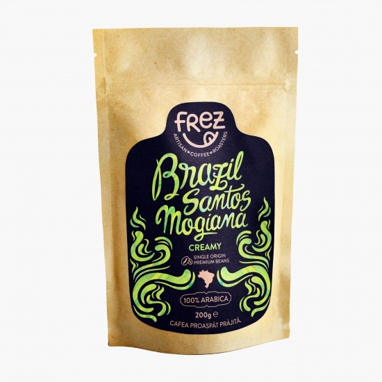 Cafea boabe prăjită 100% Arabica Brazil Santos Mogiana 200g