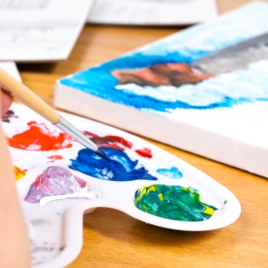 Atelierul de pictură acrylic Mini Peisaje 7+ ani