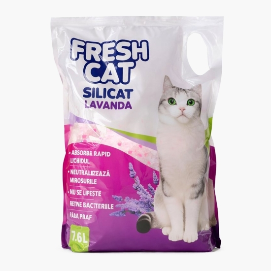 Nisip silicat pentru pisici, lavandă, 7.6l (3kg)