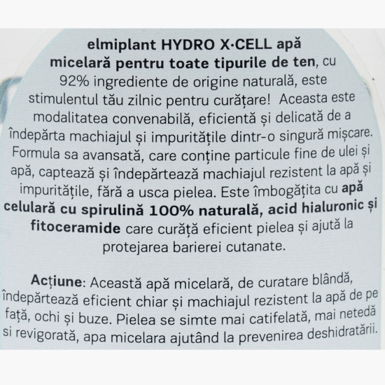 Apă micelară Hydro X-Cell, 400ml