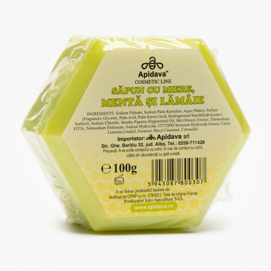 Săpun cu miere, mentă și lămâie 100g