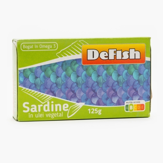 Sardine în ulei vegetal 125g