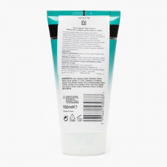 Mască de curăţare pentru față cu argilă Skin Detox 150ml