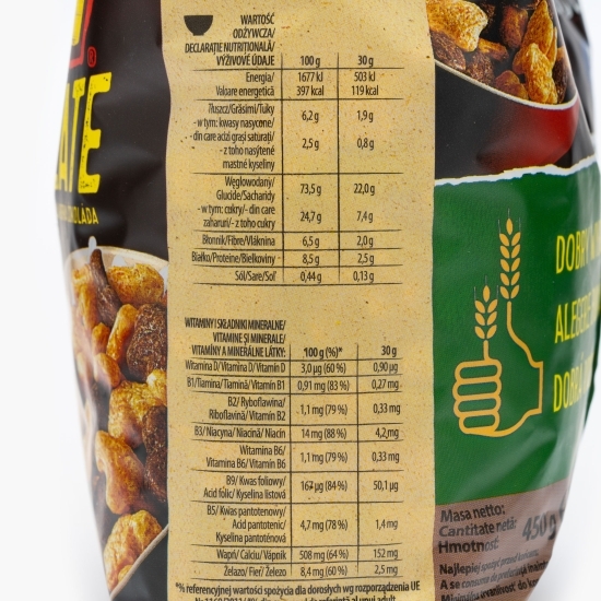 Cereale pentru mic dejun cu caramel și ciocolată 450g