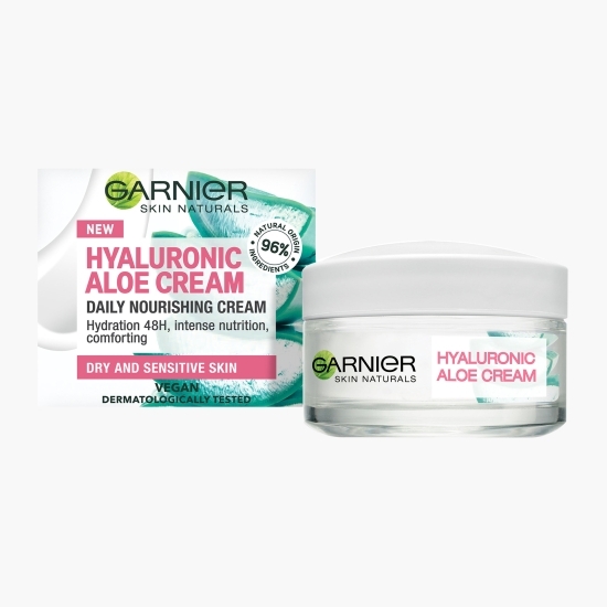 Cremă hidratantă cu aloe vera și acid hialuronic 50ml