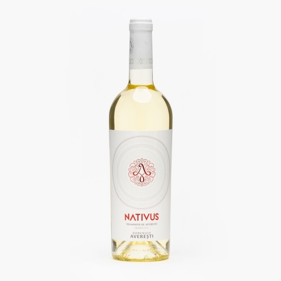 Vin alb demidulce Nativus Traminer, 14.5%, 0.75l