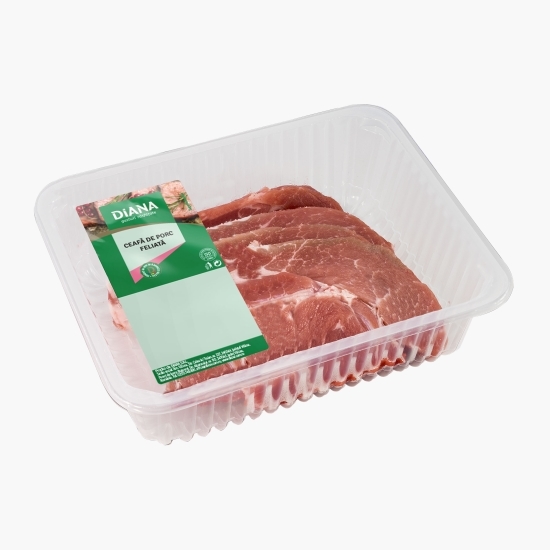 Ceafă de porc, fără os, feliată 600g