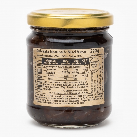 Dulceață naturală de nuci verzi 220g