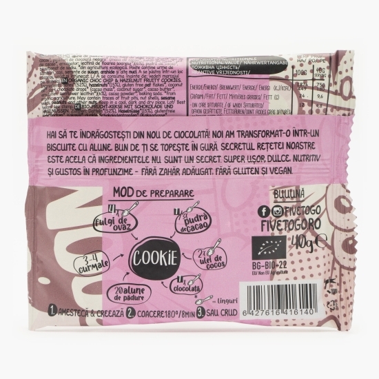 Biscuiți eco cu alune și ciocolată 40g