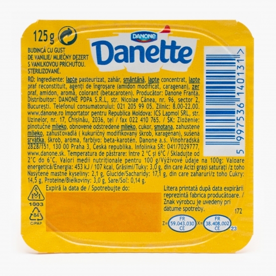 Budincă cu gust de vanilie 125g