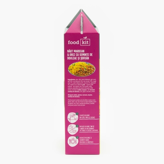 Năut marocan & orez cu semințe de dovleac și șofran 430g 