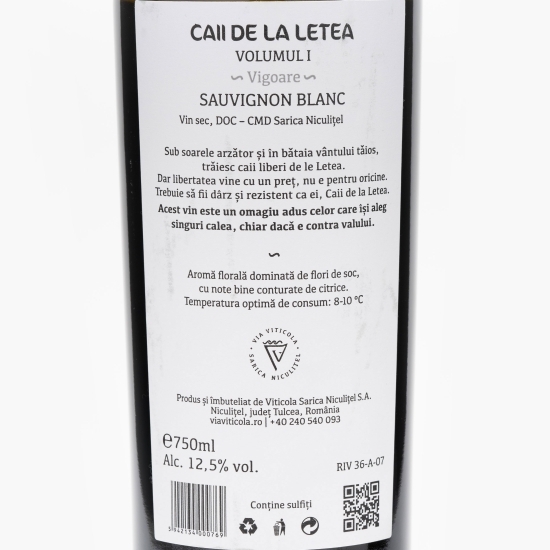 Vin alb sec Sauvignon Blanc Vol I, 12.5%, 0.75l