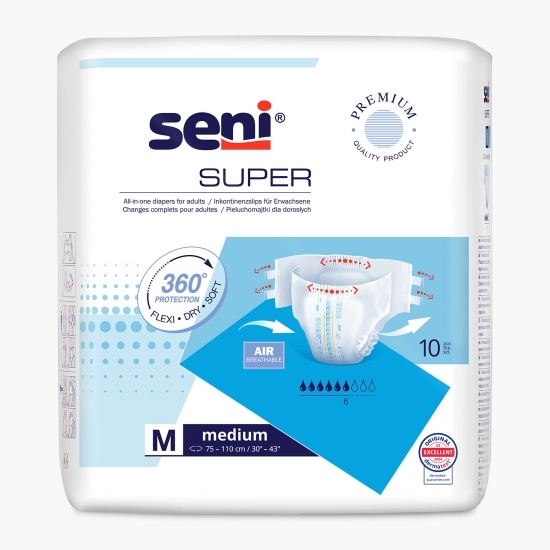 Scutece adulți Super Medium 10 buc