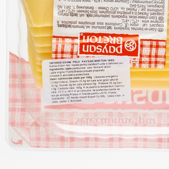 Brânză Edam felii 160g
