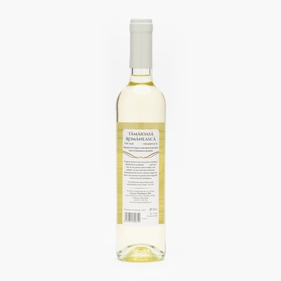 Vin alb demidulce Tămâioasă Românească, 14.7%, 0.5l