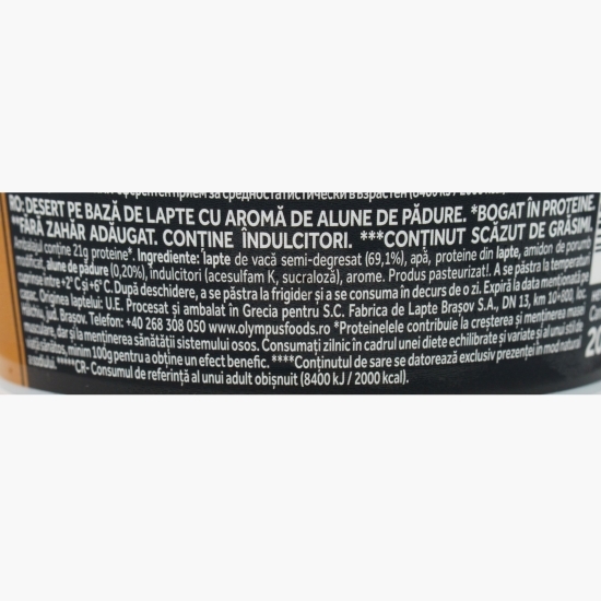 Budincă proteică cu aromă de alune de pădure, fără zahăr adăugat 200g