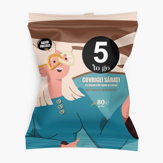 Covrigei sărați cu glazură de lapte și cacao 80g