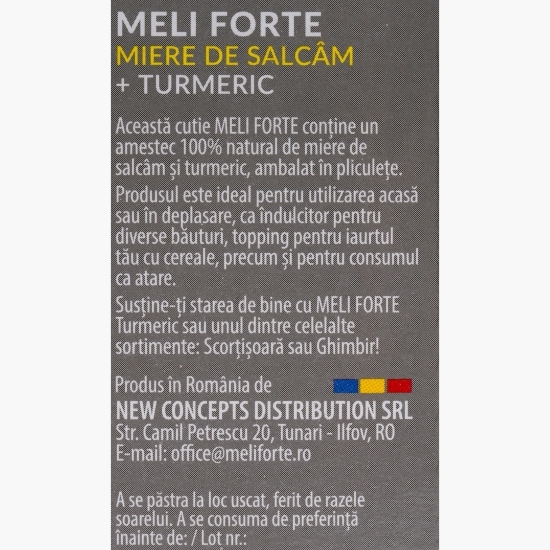 Miere de salcâm + turmeric, 12 plicuri x 10g (120g)