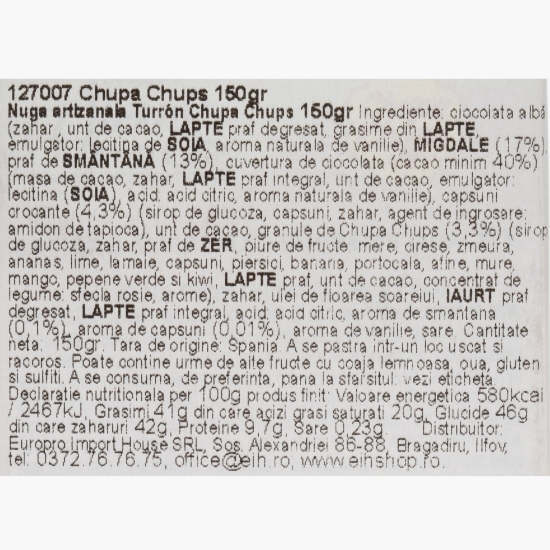 Nuga artizanală Turrón Chupa Chups 150g